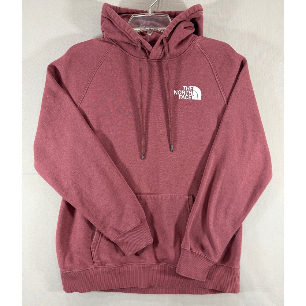 The North Face Mens Rose Pink Graphic Pullover Hoodie Large Never Stop Exploring